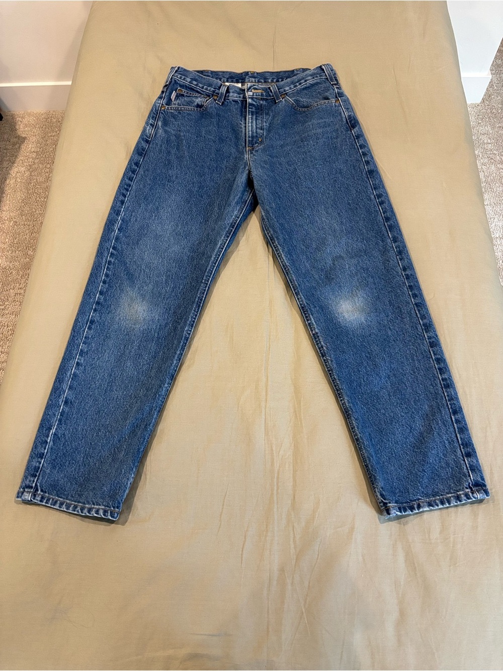 Carhartt Dark Blue Straight-Leg Men's Jeans